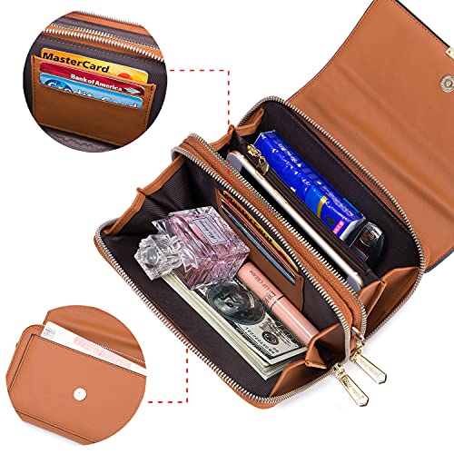 Roulens Small Crossbody Phone Bag - Brown