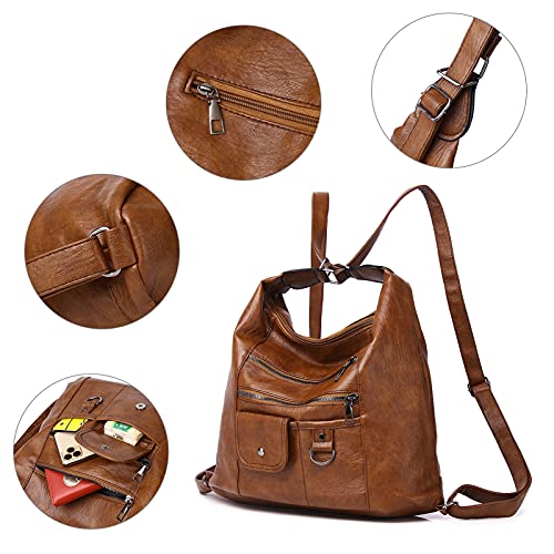 Hanaso Ladies Soft Leather Shoulder Bag - Brown