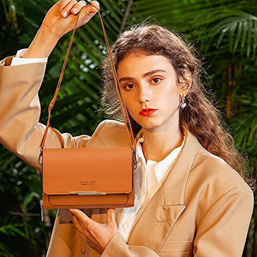 Roulens Small Crossbody Phone Bag - Brown