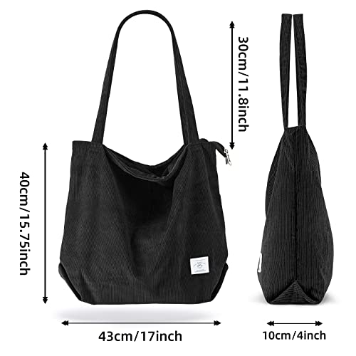 KALIDI Cord Damen Umhängetasche - Groß & Stilvoll