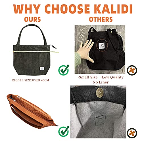 KALIDI Cord Damen Umhängetasche - Groß & Stilvoll