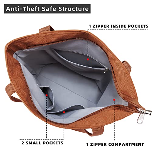 KALIDI Cord Damen Umhängetasche - Groß & Stilvoll