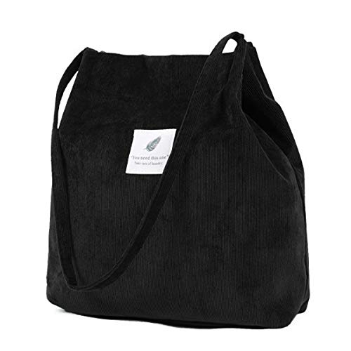 ZhengYue Corduroy Tote Bag: Large Designer Shoulder Handbag