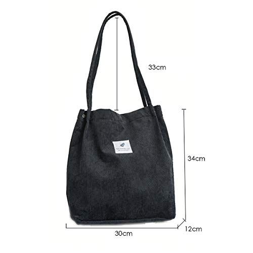 ZhengYue Corduroy Tote Bag: Large Designer Shoulder Handbag