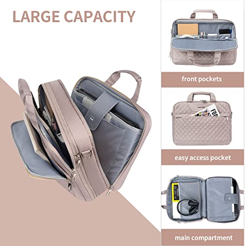 Dusty Pink Designer Laptop Bag - RFID Pockets