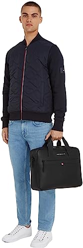 Tommy Hilfiger Men's Black Essential PU Computer Bag