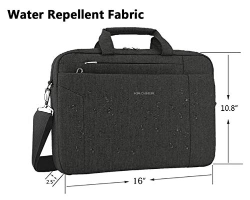 KROSER 15.6" Laptop Bag: Waterproof Shoulder Handbag