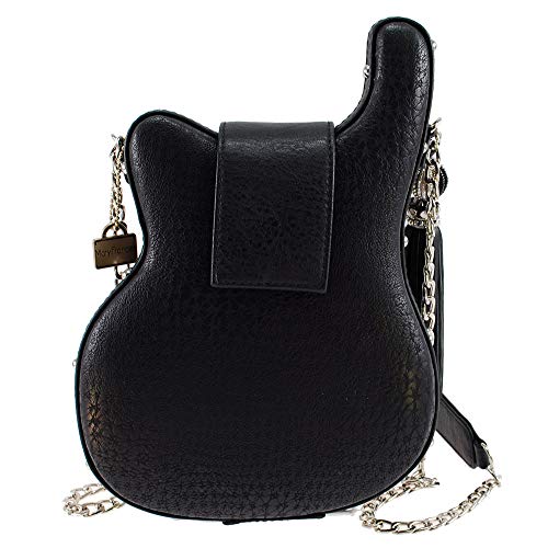 Mary Frances Embellished Electric Guitar Crossbody Handbag, Blackwhite