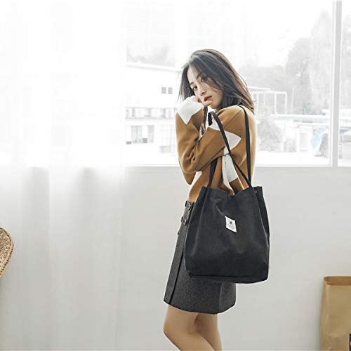 ZhengYue Corduroy Tote Bag: Large Designer Shoulder Handbag