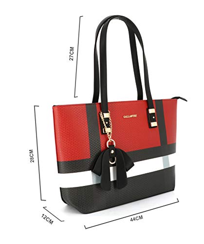 Red Butterfly Tote: Stylish & Spacious Designer Handbag