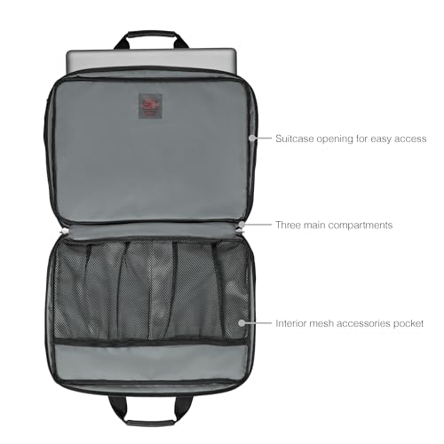 Wenger Triple-Gusset Laptop Case: Black/Grey - 17 Inch