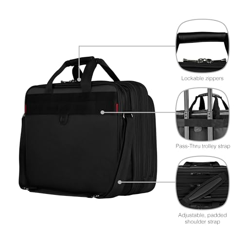 Wenger Triple-Gusset Laptop Case: Black/Grey - 17 Inch