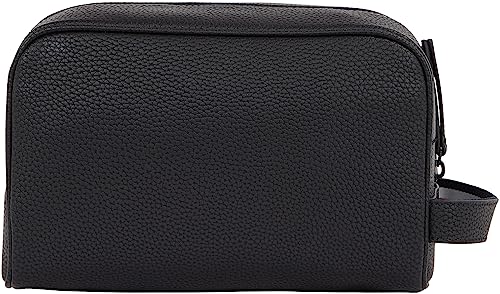 Tommy Hilfiger Essential Black PU Designer Toiletry Bag