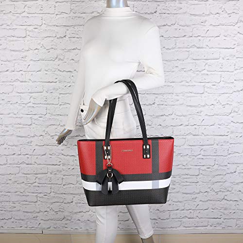 Red Butterfly Tote: Stylish & Spacious Designer Handbag