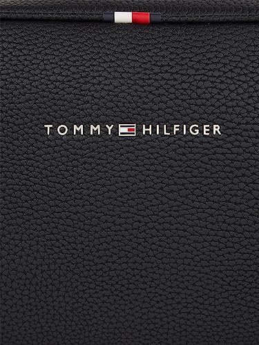 Tommy Hilfiger Essential Black PU Designer Toiletry Bag