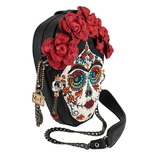 La Catrina Beaded Designer Crossbody Handbag: Multi