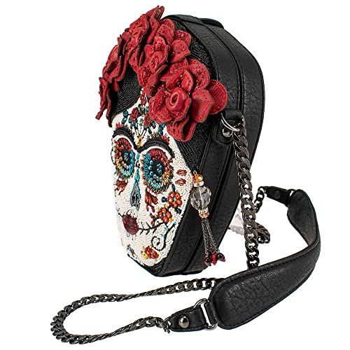 La Catrina Beaded Designer Crossbody Handbag: Multi