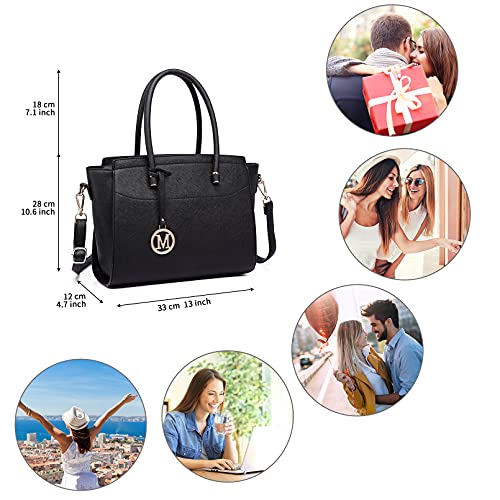 Miss Lulu Damen Classic Winged Shoulder Handbag Large