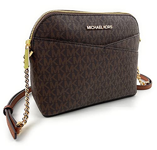 Michael Kors Brown Leather Crossbody Handbag