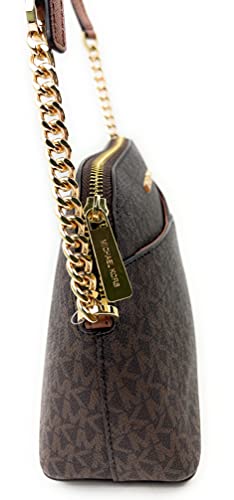 Michael Kors Brown Leather Crossbody Handbag