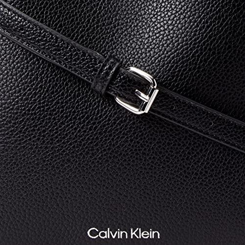Calvin Klein Gabrianna Bucket Shoulder Handbag - Black/Silver