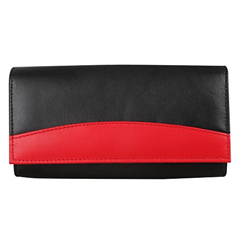 STARHIDE Genuine Leather RFID Women's Wallet with ID Pocket