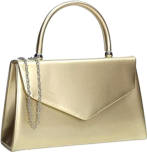 LeahWard Gold Patent Clutch Top Handle Bag Wedding