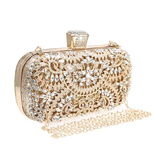 Glittering Clutch with Removable Chain for Wedding Party