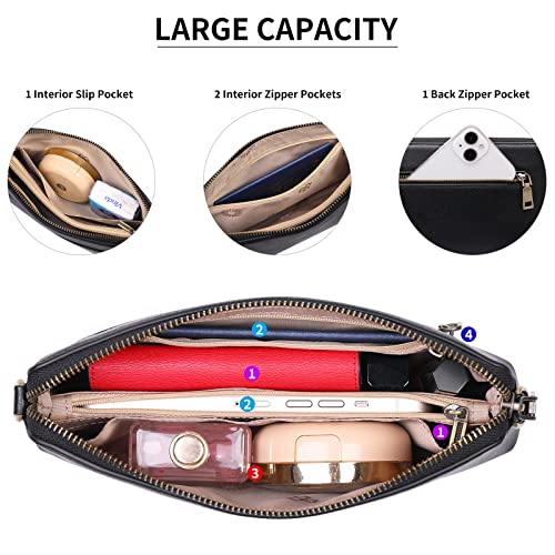 Women's Designer Crossbody Bag with Card Slots and Adjustable Strap