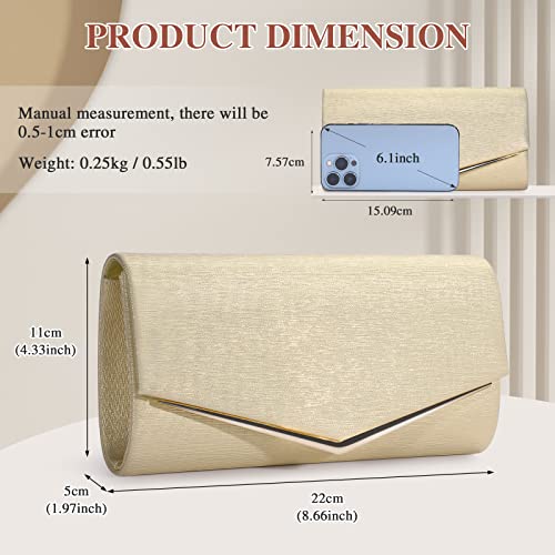 BAIGIO Glitter Envelope Clutch Purse for Women