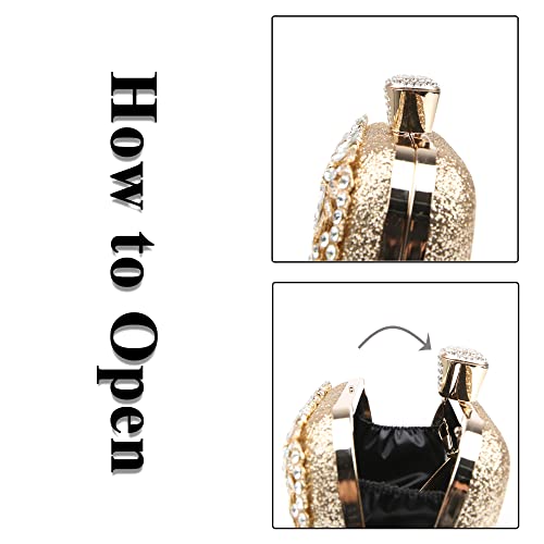 Glittering Clutch with Removable Chain for Wedding Party