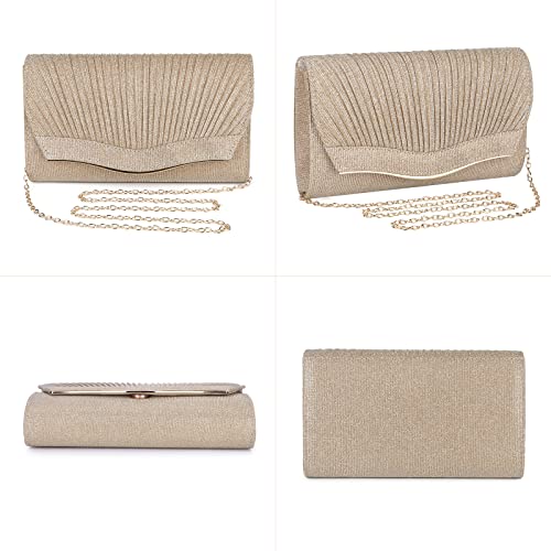 UBORSE Damen Clutch Handtasche mit Kette - Modische Envelope