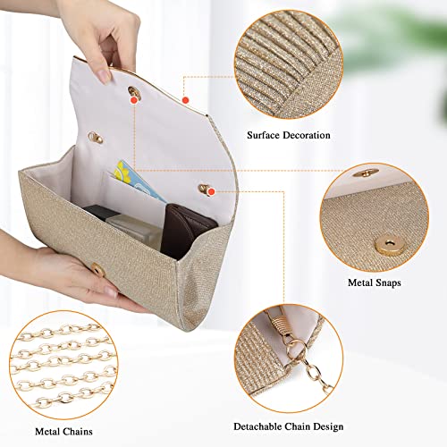 UBORSE Damen Clutch Handtasche mit Kette - Modische Envelope