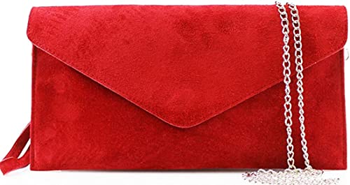 Verapelle Italian Suede Envelope Clutch - Designer Handbag