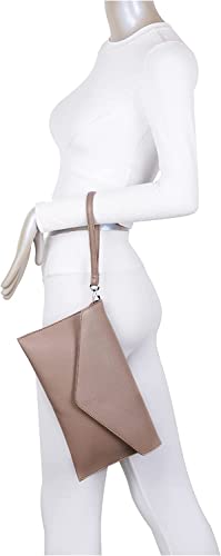 Verapelle Italian Suede Envelope Clutch - Designer Handbag