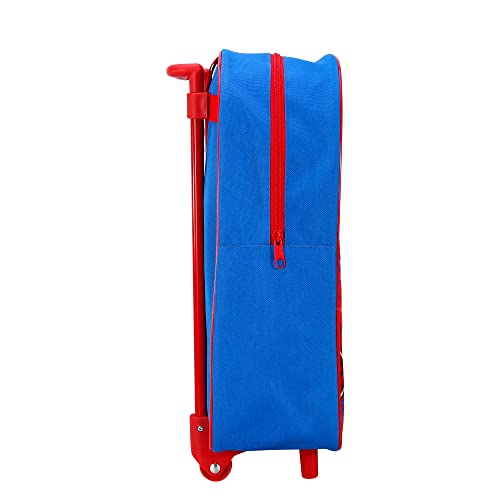 Spiderman Kinder-Trolley mit Rollen und Teleskopgriff, 43x29x14 cm