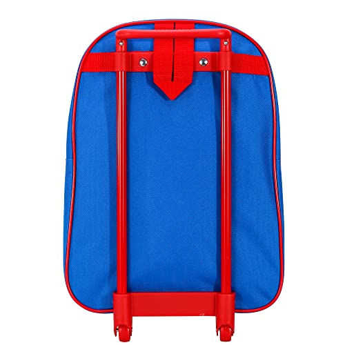 Spiderman Kinder-Trolley mit Rollen und Teleskopgriff, 43x29x14 cm