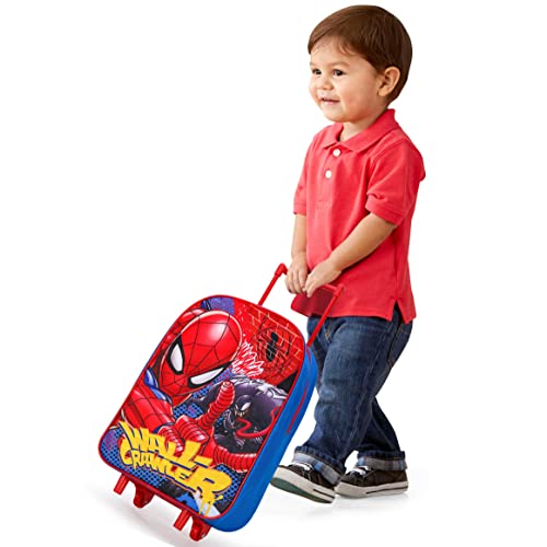 Spiderman Kinder-Trolley mit Rollen und Teleskopgriff, 43x29x14 cm