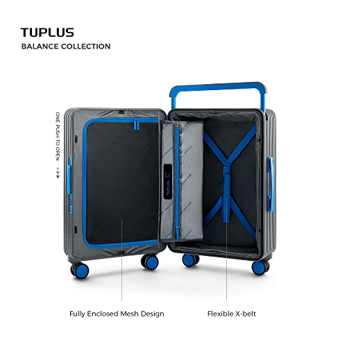 24-Inch Grey Blue ABS Hard Shell Designer Suitcase