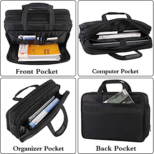 17 Inch Laptop Messenger Shoulder Bag - Black