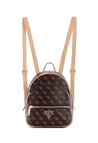 Guess Manhattan Brown Leather Backpack
