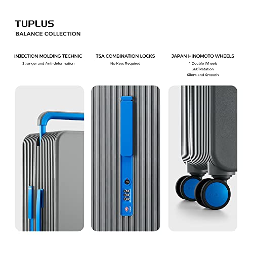 24-Inch Grey Blue ABS Hard Shell Designer Suitcase