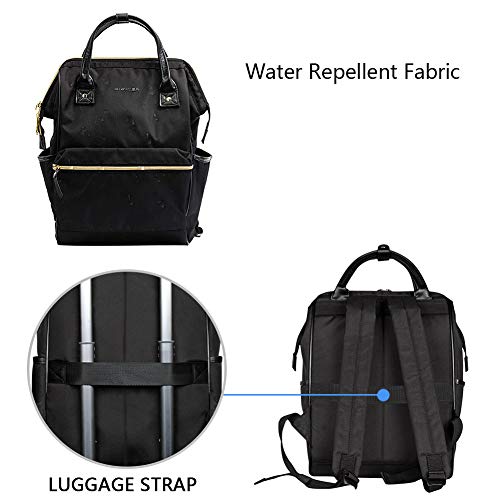Stylish 15.6" Laptop Backpack with USB Port - Black