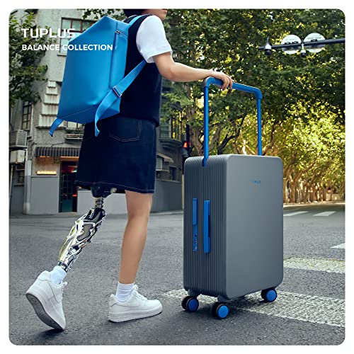 24-Inch Grey Blue ABS Hard Shell Designer Suitcase