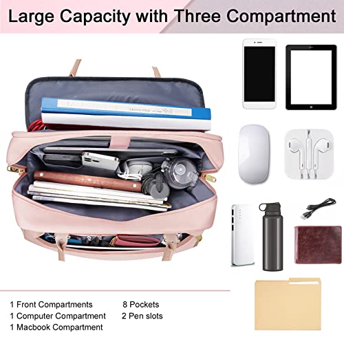 Pink Designer Laptop Handbag for Women