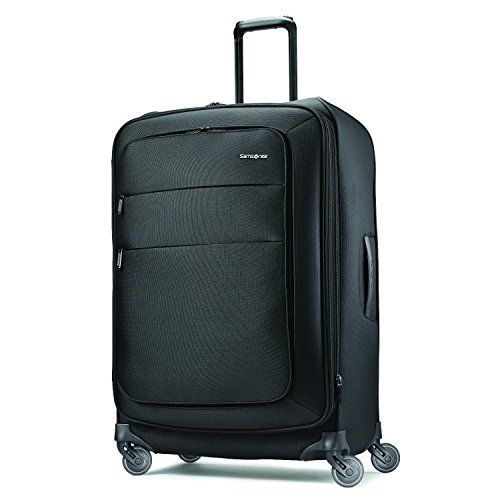 Jet Black Samsonite Flexis Softside 25-Inch Luggage - Designer Handbag