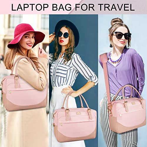 Pink Designer Laptop Handbag for Women