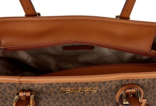 Michael Kors Brown Signature Small Zip Top Handbag