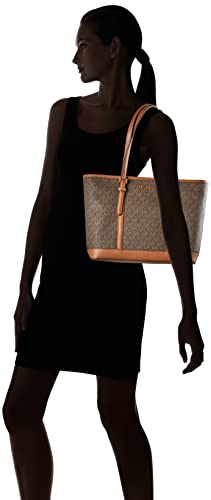 Michael Kors Brown Signature Small Zip Top Handbag