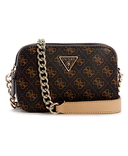 GUESS Women's Brown Logo Noelle Crossbody Camera Bag